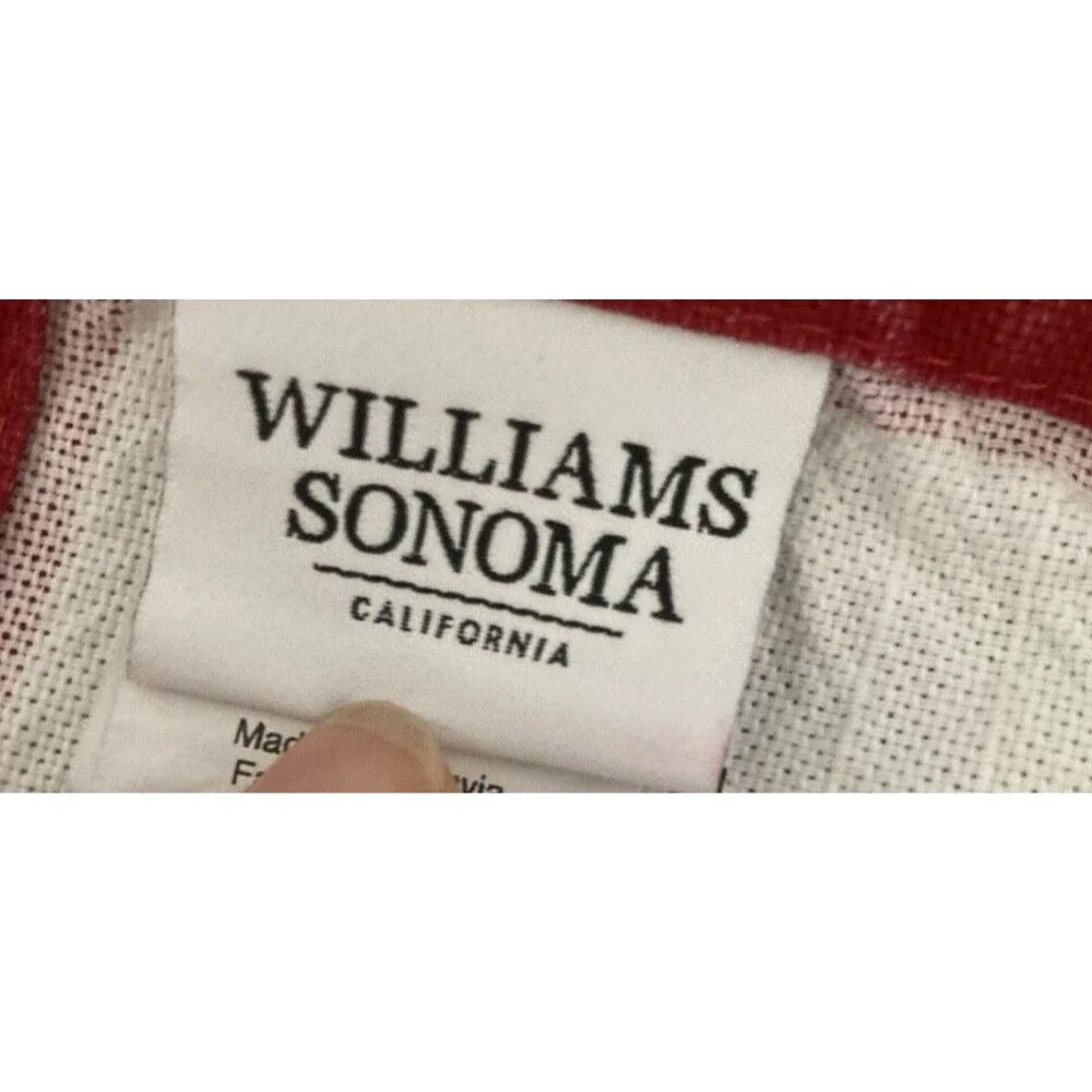 WILLIAMS SONOMA CHRISTMAS SANTA TEA TOWEL COTTON 30